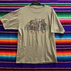 Eco Mountain Yellowstone animal outdoors tourist destination shirt men's 2XL